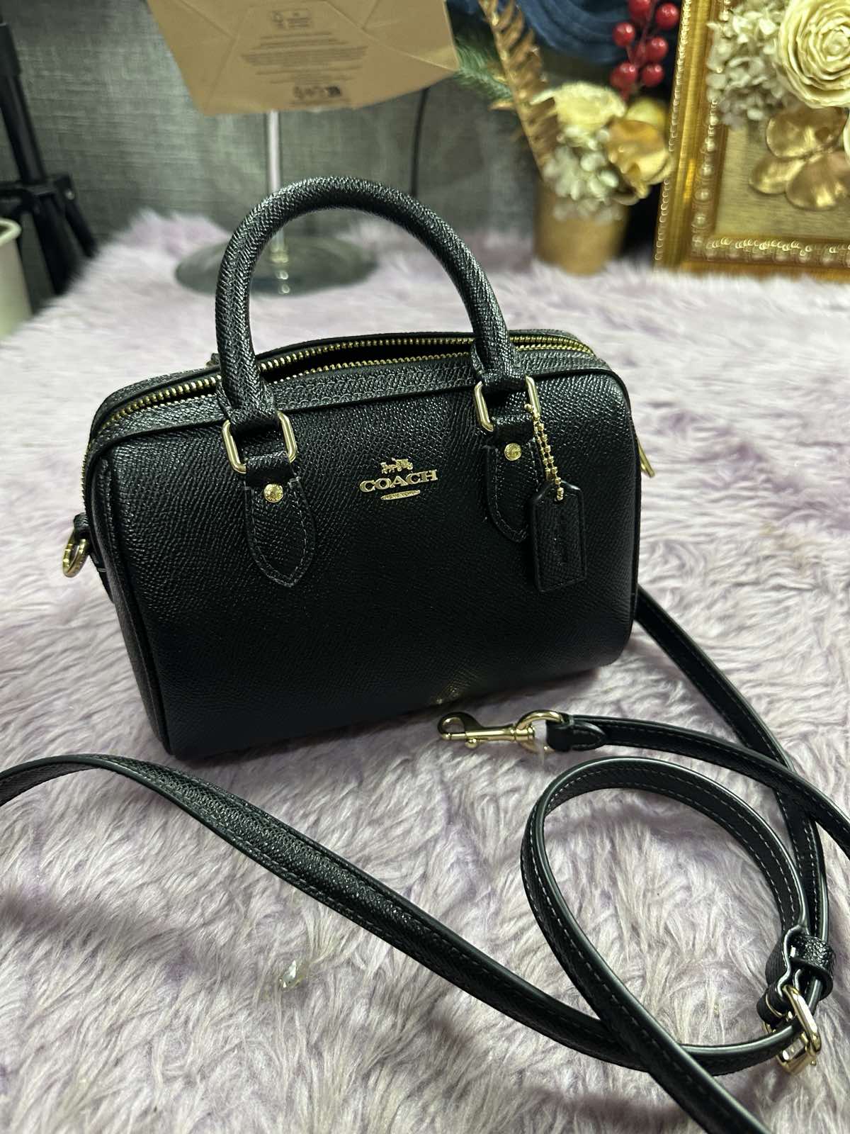 ORIG Preloved Coach Mini Rowan Crossbody Bag Black