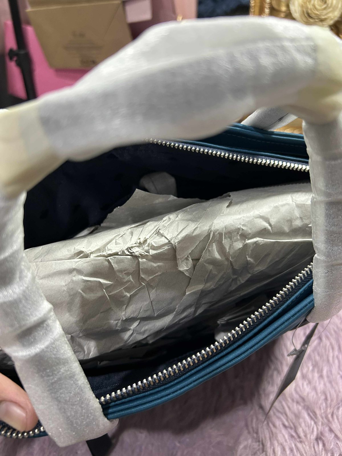 ORIG & IMPORTED KateSpade KS Chelsea Medium Satchel Nylon Bag in Blue