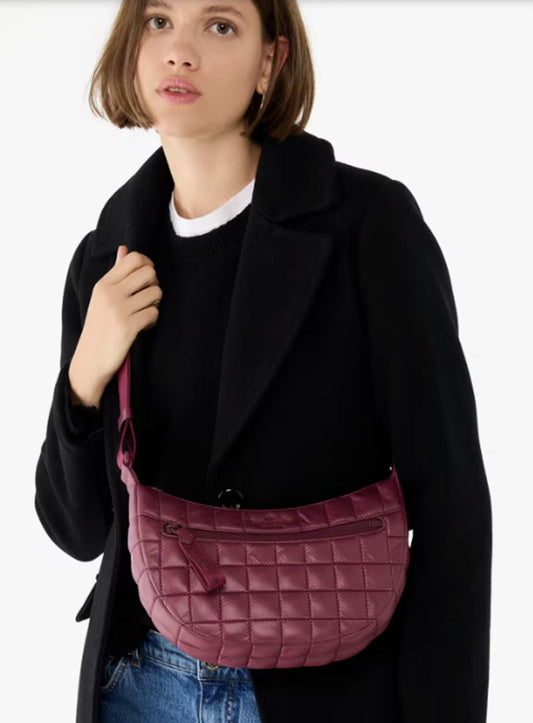 ORIG Preloved KateSpade KS Camden Quilted Sling Bag Blackberry Red