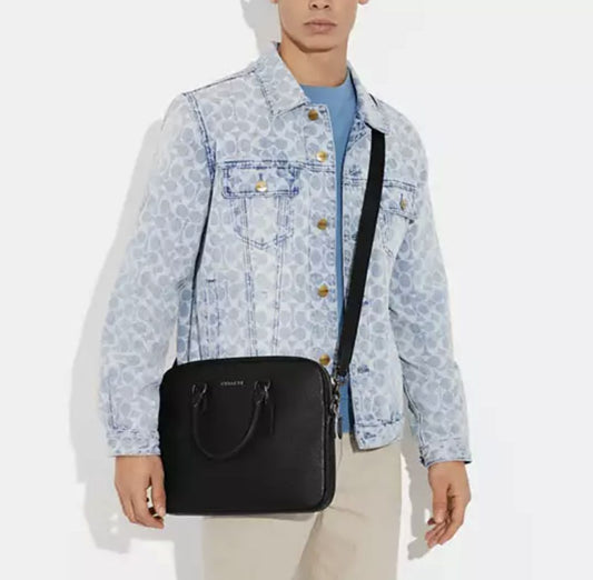 ORIG Preloved Coach Liam Compact Briefcase Laptop Black Men's bag