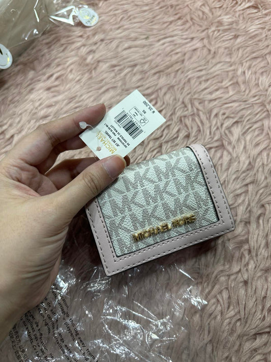 ORIG & IMPORTED Michael Kors Trifold Small White/Pink Wallet