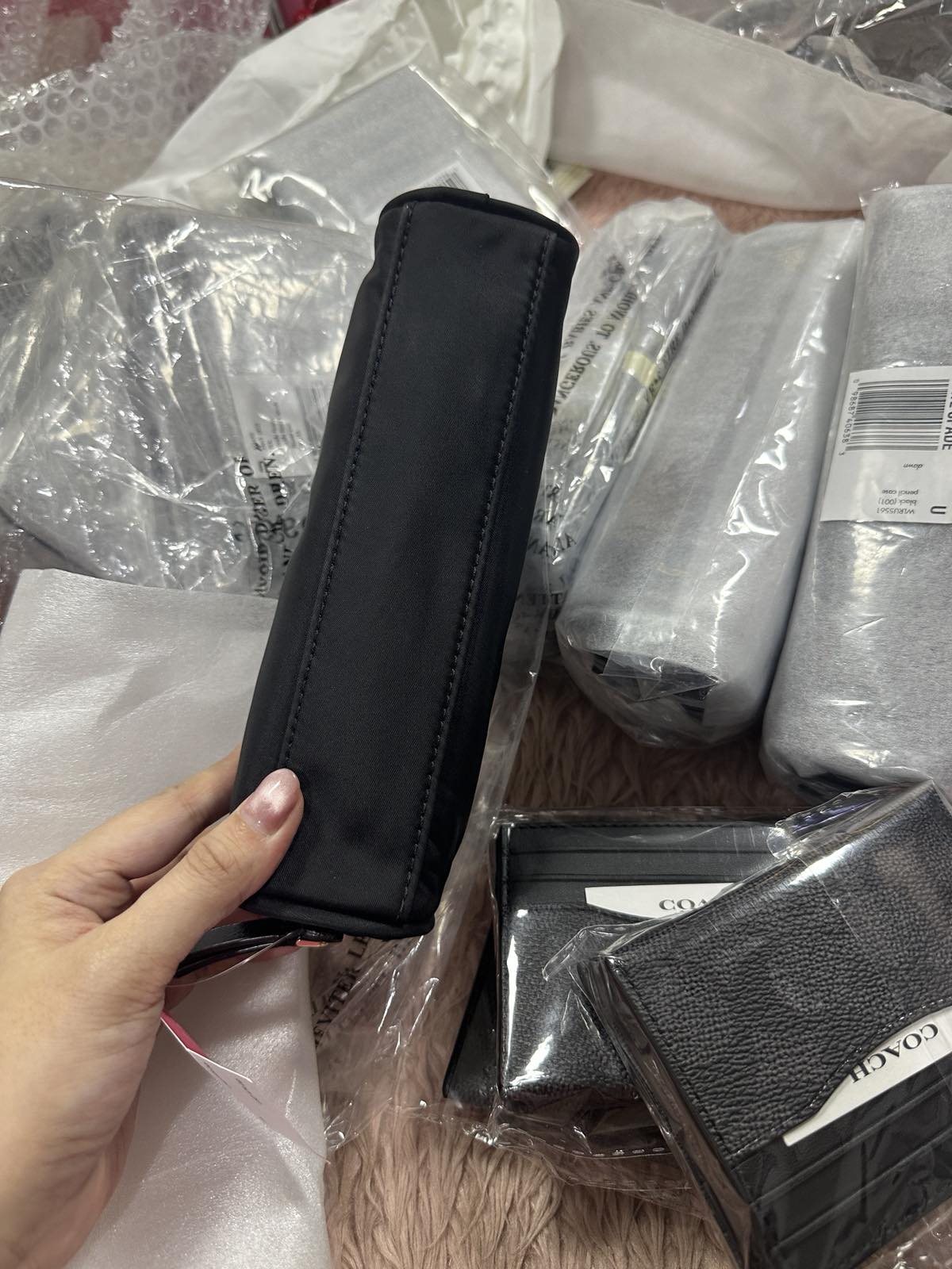 ORIG & IMPORTED Kate Spade KS Dawn Pencil Nylon Black Travel Case