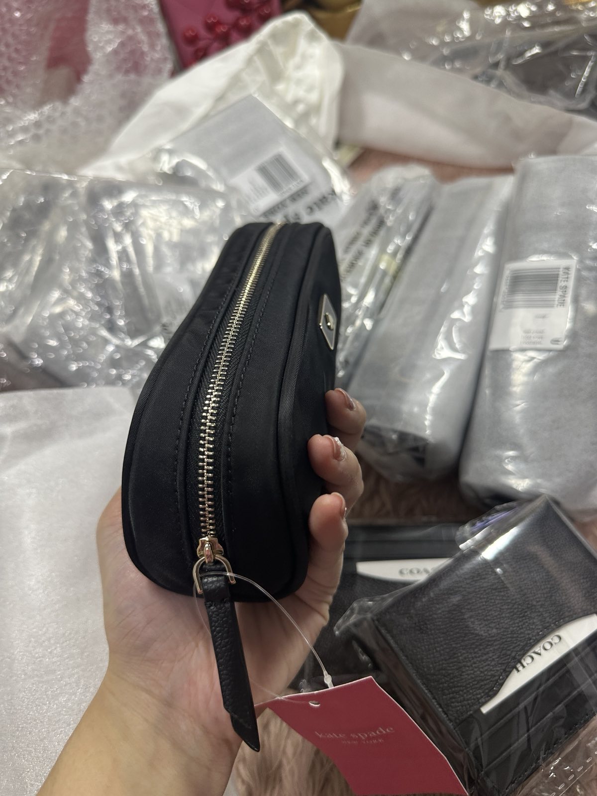 ORIG & IMPORTED Kate Spade KS Dawn Pencil Nylon Black Travel Case