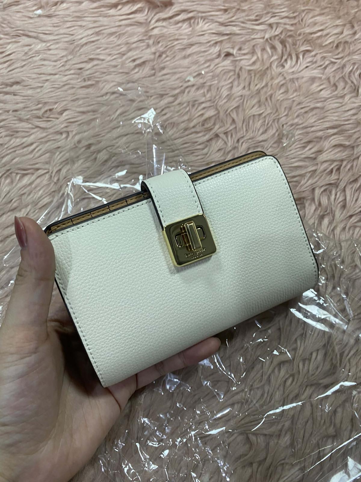 ORIG & IMPORTED Kate Spade KS Phoebe Medium White Bifold Wallet