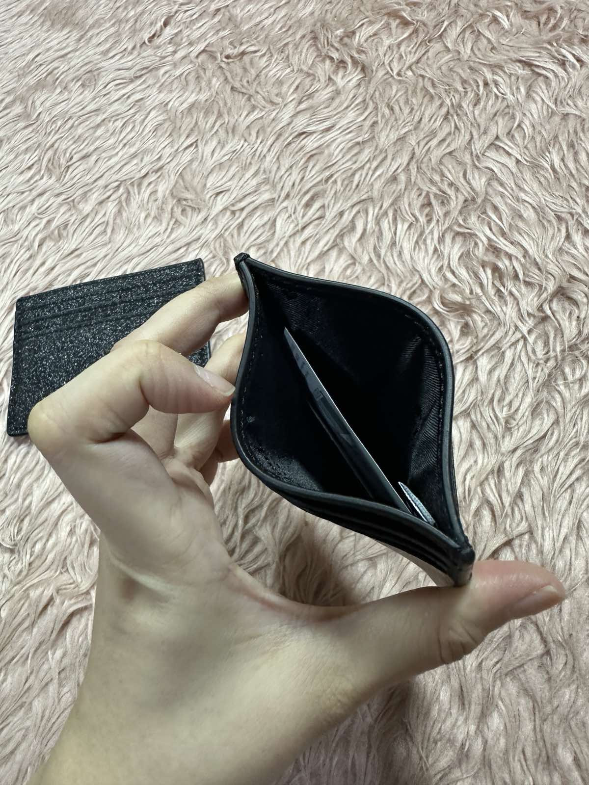 ORIG Preloved Kate Spade Staci Clolorblock Slim Card Holder Small Beige Wallet