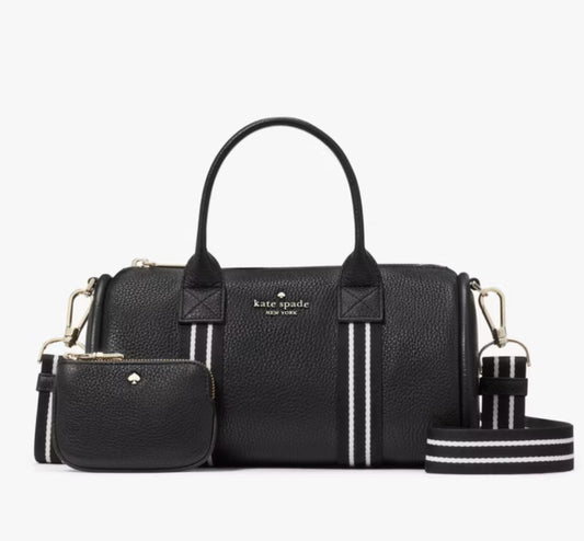 ORIG Preloved Kate Spade KS Rosie Small Duffle Crossbody Black Bag with Wallet