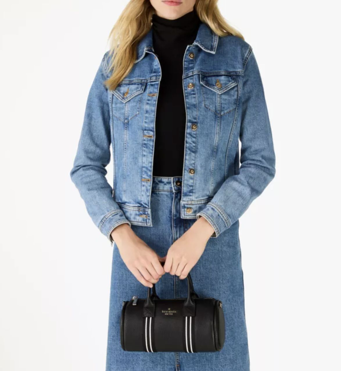 ORIG Preloved Kate Spade KS Rosie Small Duffle Crossbody Black Bag with Wallet