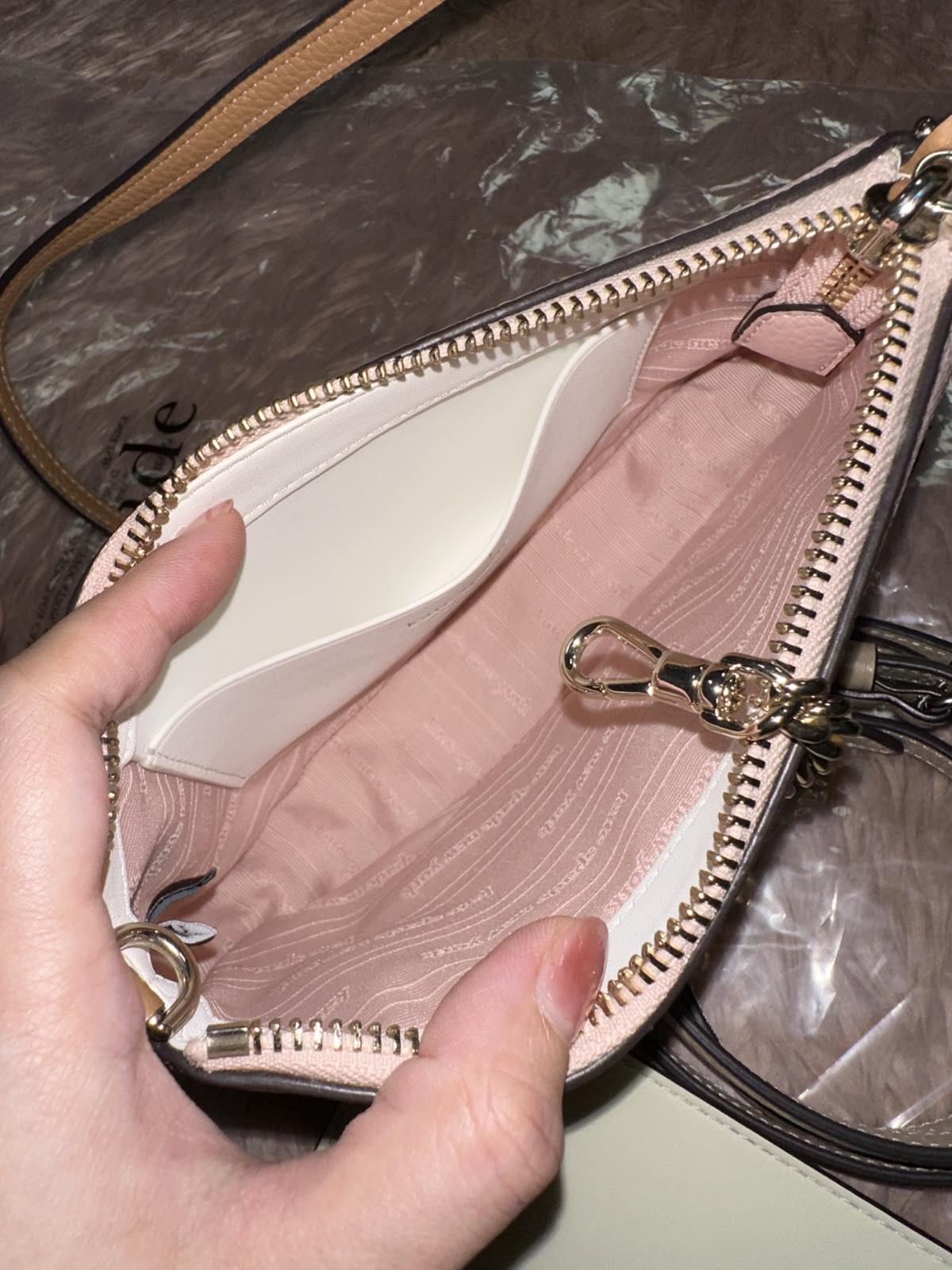 ORIG & IMPORTED Kate Spade KS Retail Ava Pochette Small Shoulder Pink Bag with Wallet