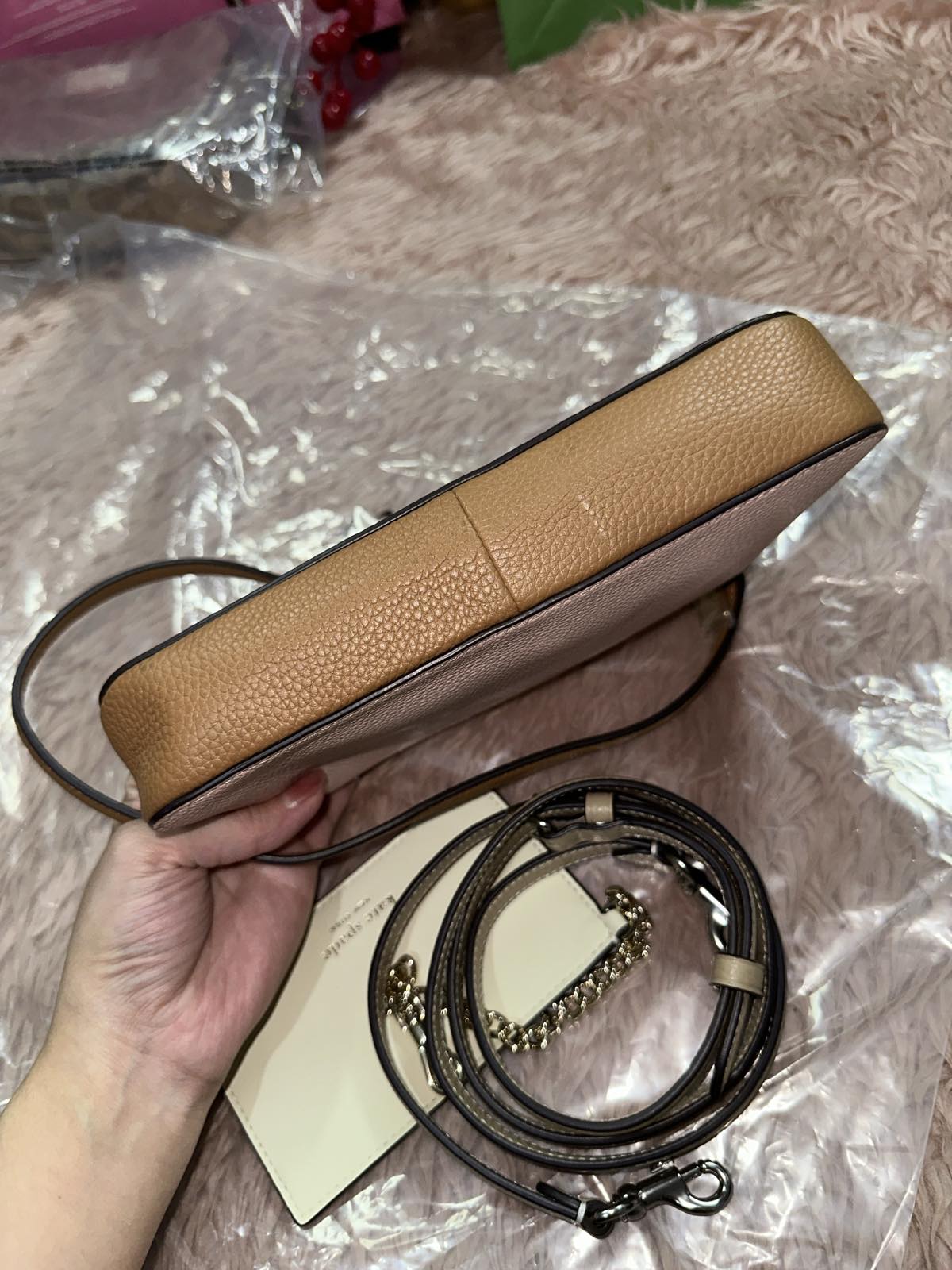 ORIG & IMPORTED Kate Spade KS Retail Ava Pochette Small Shoulder Pink Bag with Wallet