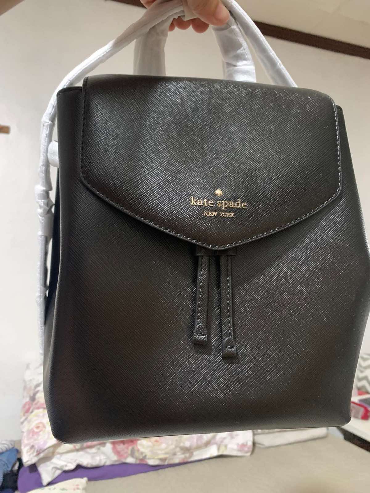 ORIG & IMPORTED Kate Spade KS Lizzie Medium Flap Backpack Black Bag