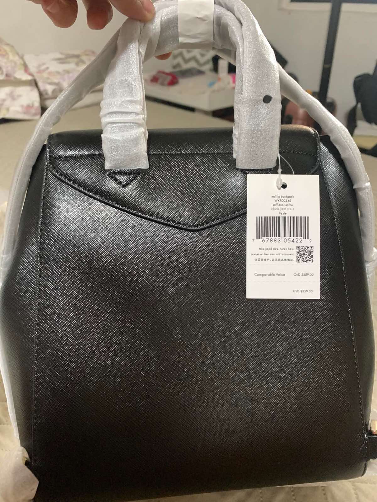 ORIG & IMPORTED Kate Spade KS Lizzie Medium Flap Backpack Black Bag