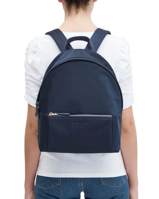 ORIG Preloved Kate Spade KS The Nylon City Large Blue Bag Backpack