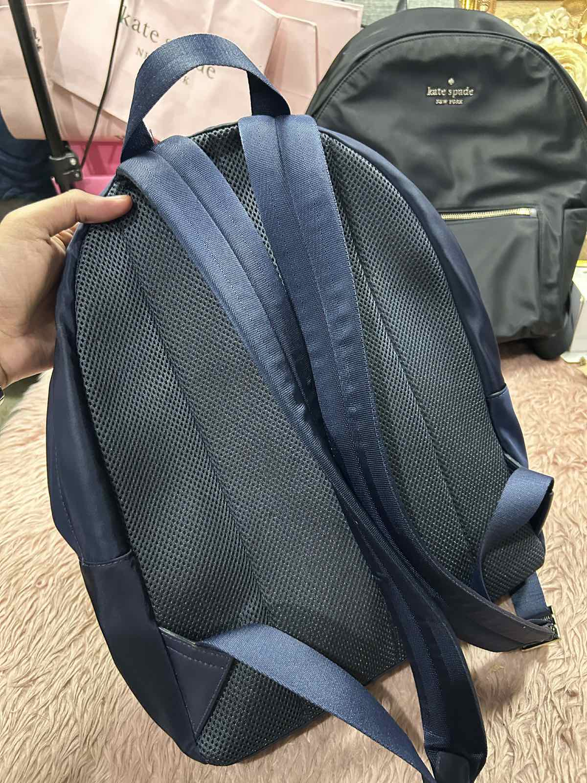 ORIG Preloved Kate Spade KS The Nylon City Large Blue Bag Backpack