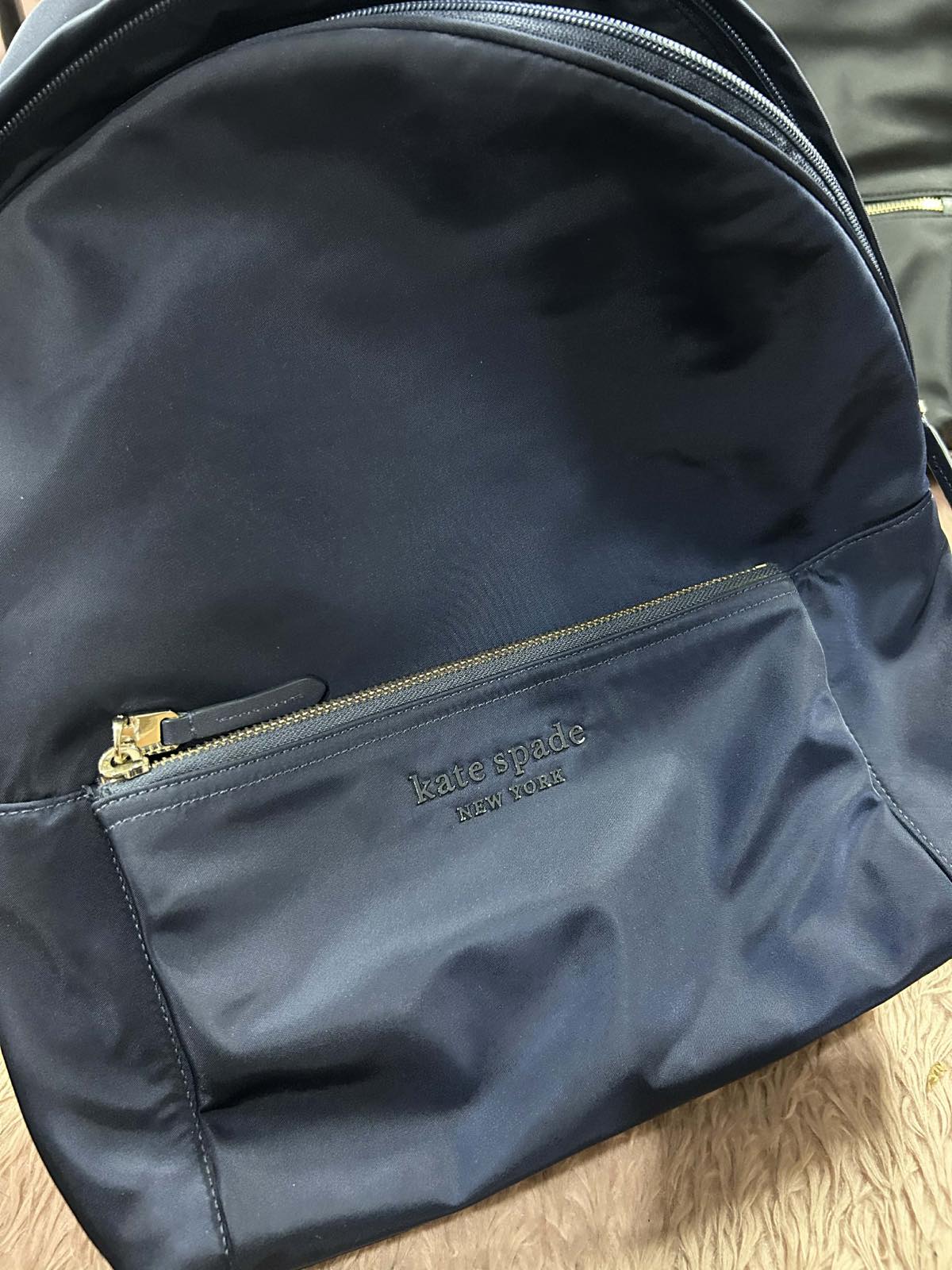 ORIG Preloved Kate Spade KS The Nylon City Large Blue Bag Backpack