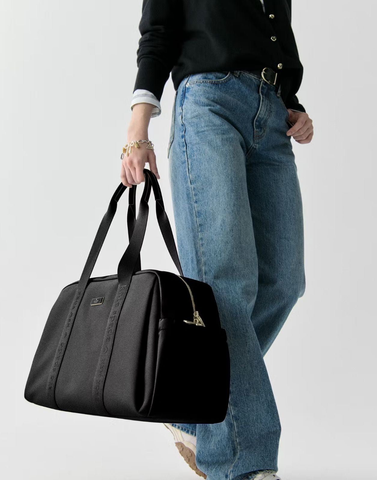 ORIG & IMPORTED Kate Spade KS Carter Nylon Large Weekender Black Bag