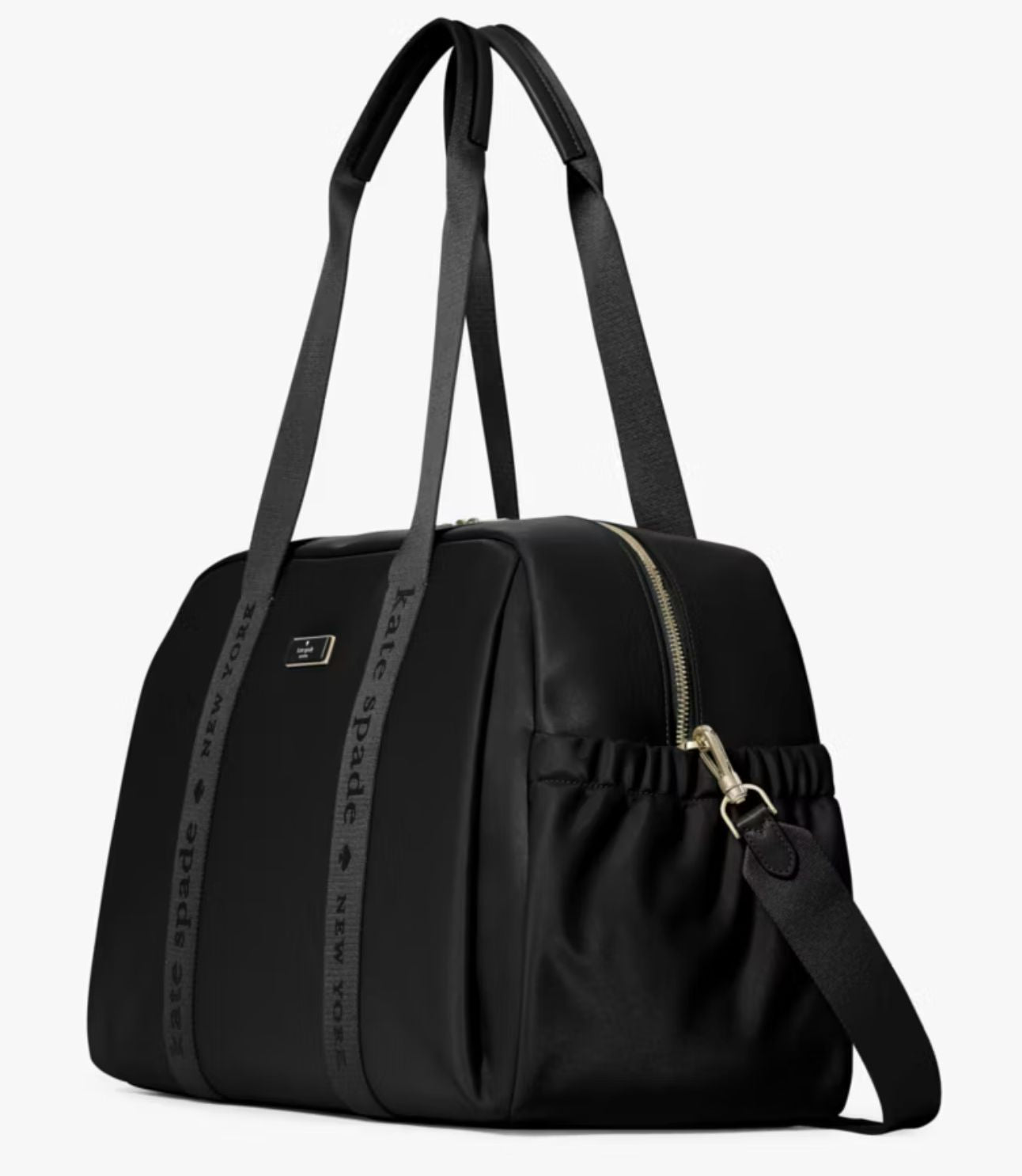 ORIG & IMPORTED Kate Spade KS Carter Nylon Large Weekender Black Bag