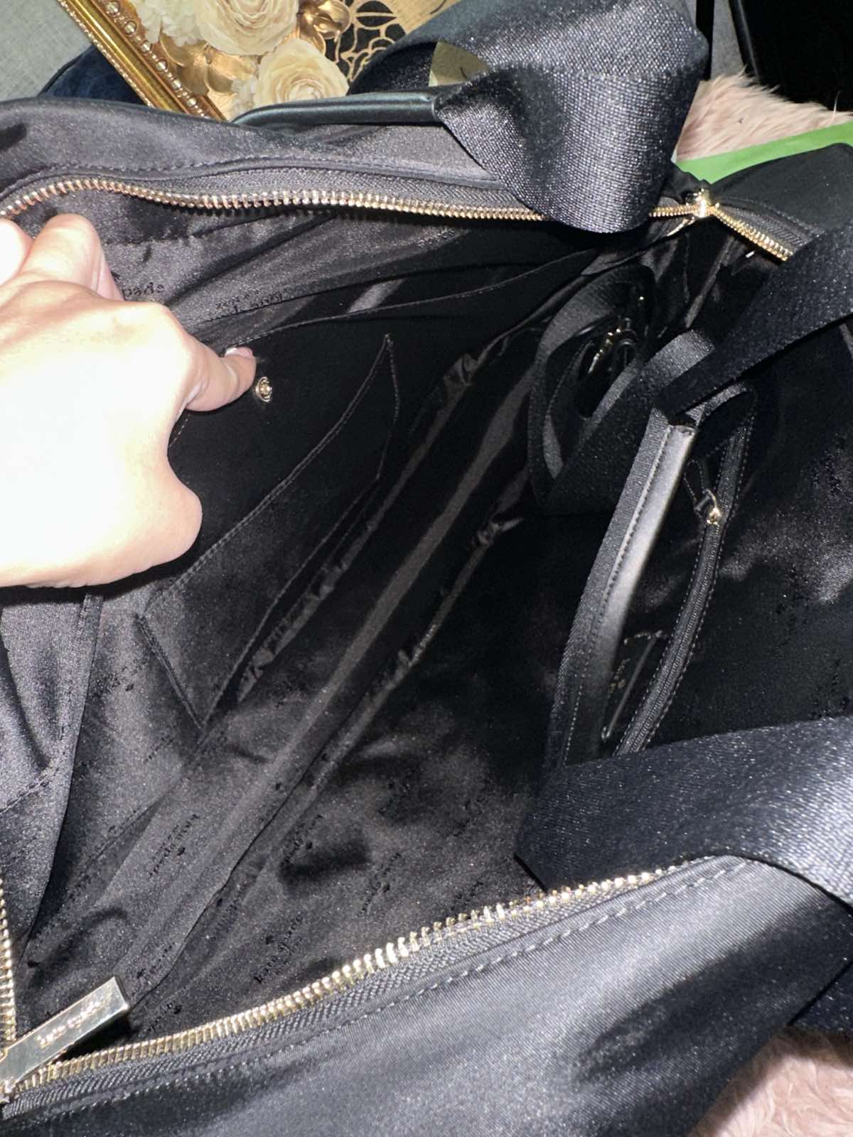 ORIG & IMPORTED Kate Spade KS Carter Nylon Large Weekender Black Bag