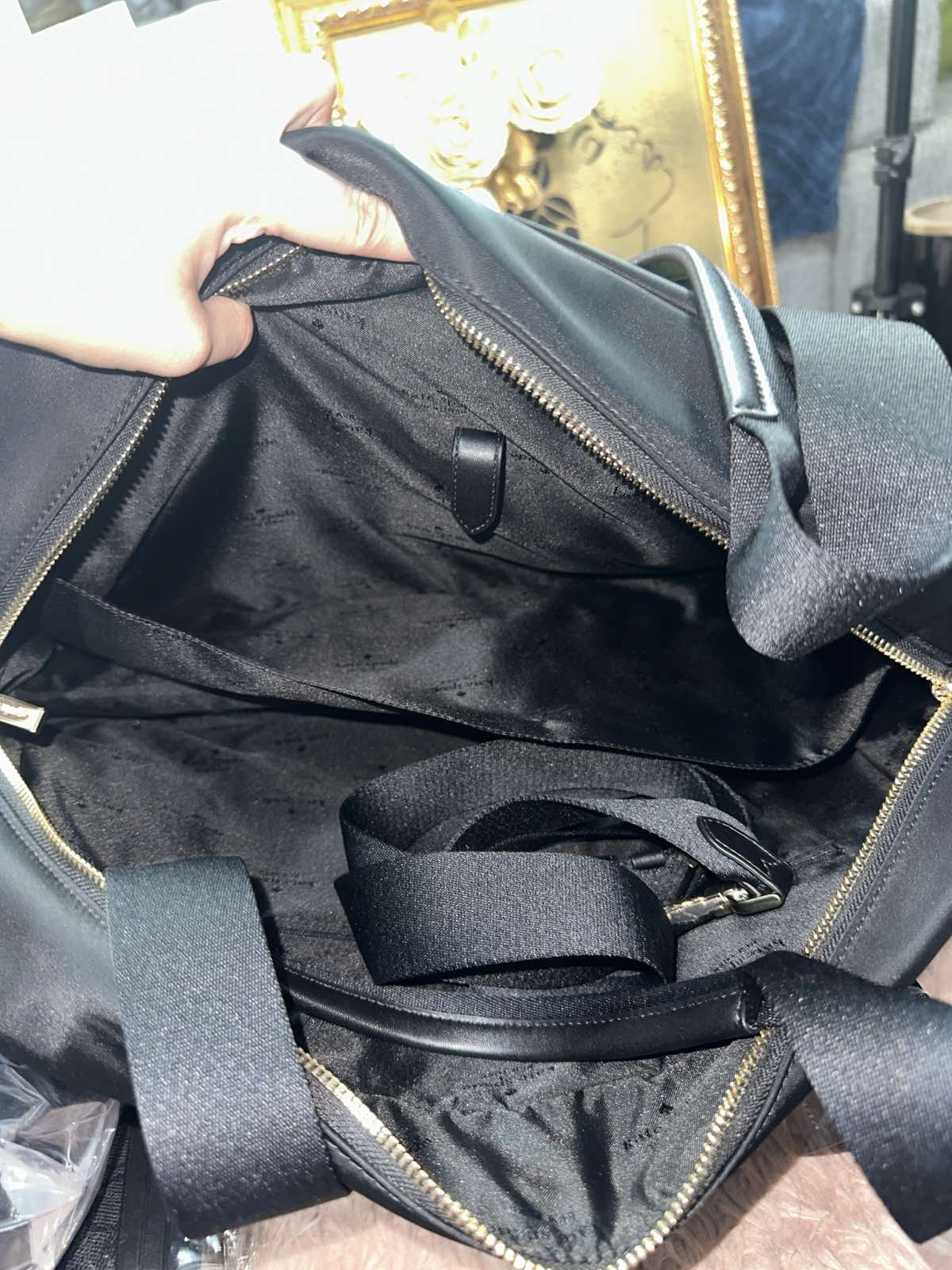 ORIG & IMPORTED Kate Spade KS Carter Nylon Large Weekender Black Bag