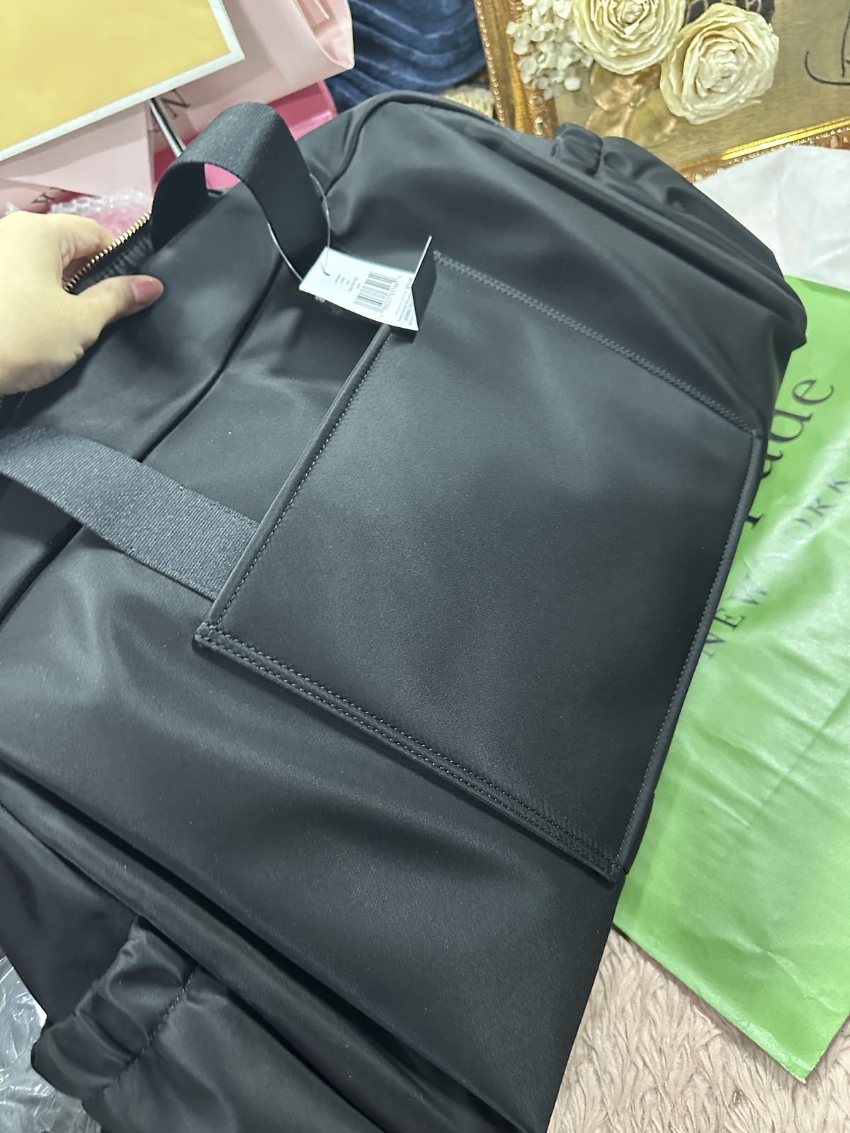 ORIG & IMPORTED Kate Spade KS Carter Nylon Large Weekender Black Bag