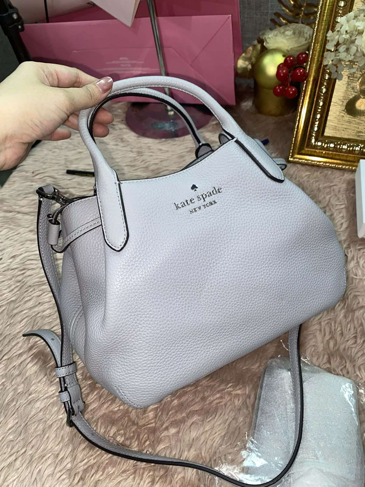 ORIG & IMPORTED Kate Spade KS Dumpling Small Satchel Bag Grey