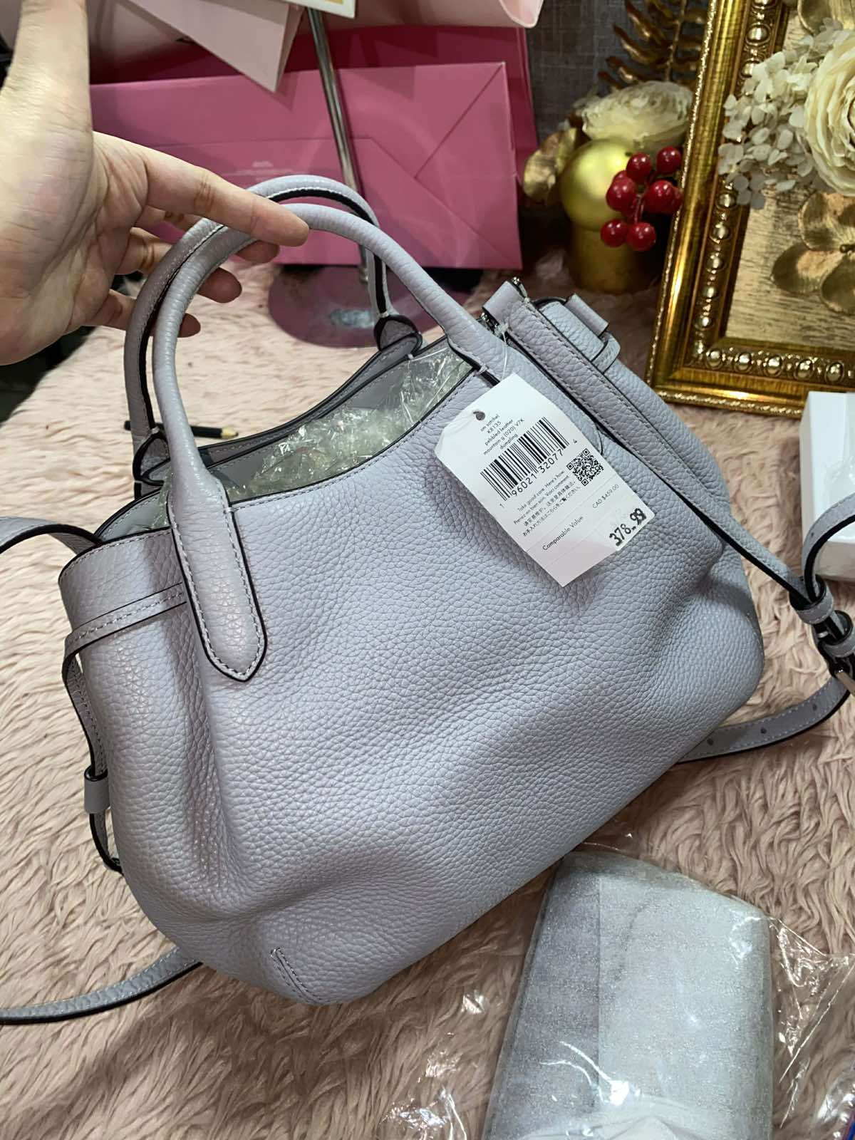 ORIG & IMPORTED Kate Spade KS Dumpling Small Satchel Bag Grey