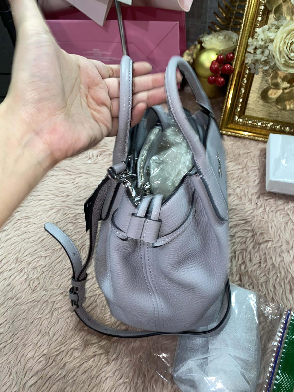 ORIG & IMPORTED Kate Spade KS Dumpling Small Satchel Bag Grey