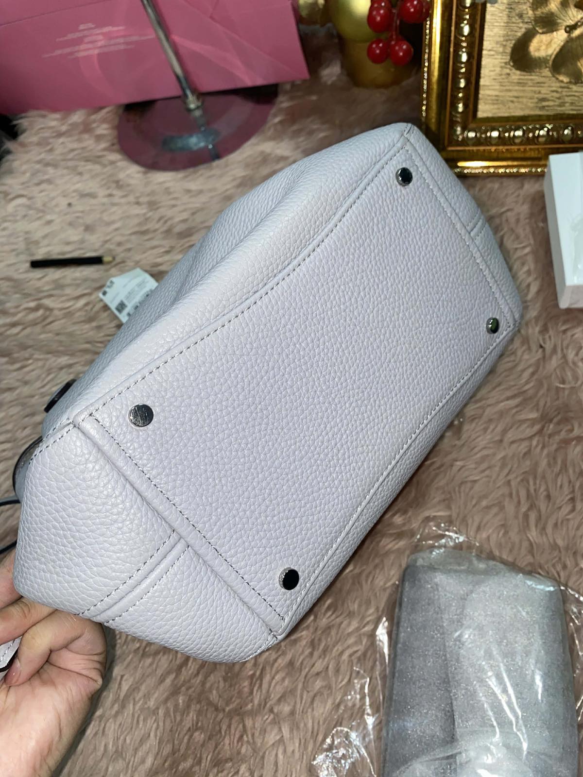 ORIG & IMPORTED Kate Spade KS Dumpling Small Satchel Bag Grey