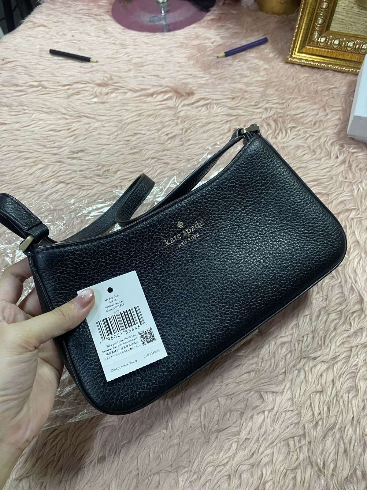 ORIG & IMPORTED Kate Spade KS Julia Small Shoulder Bag Black