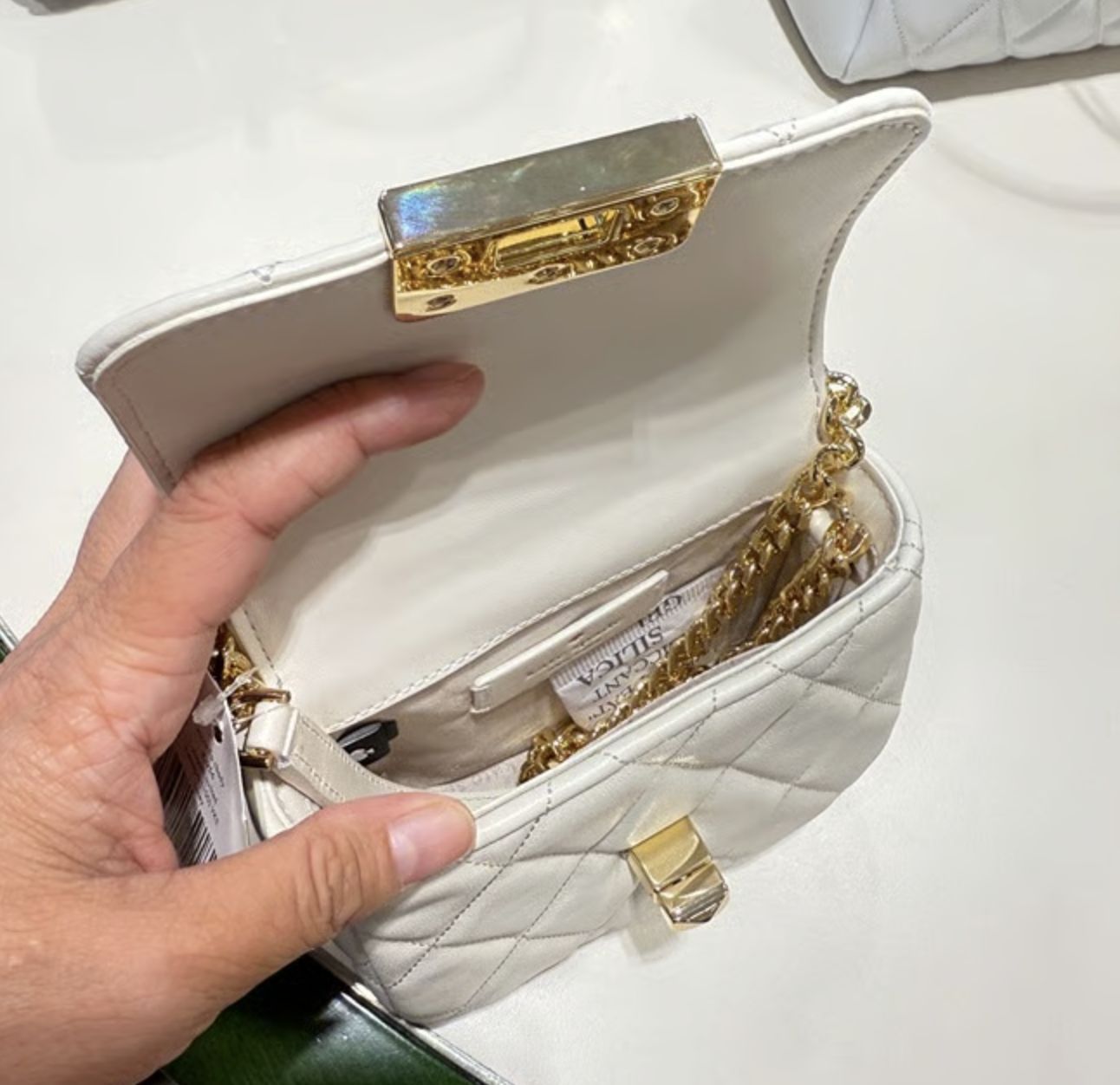 ORIG & IMPORTED Kate Spade KS Carey Quilted Micro Flap Crossbody Mini Wallet on Chain Black Bag