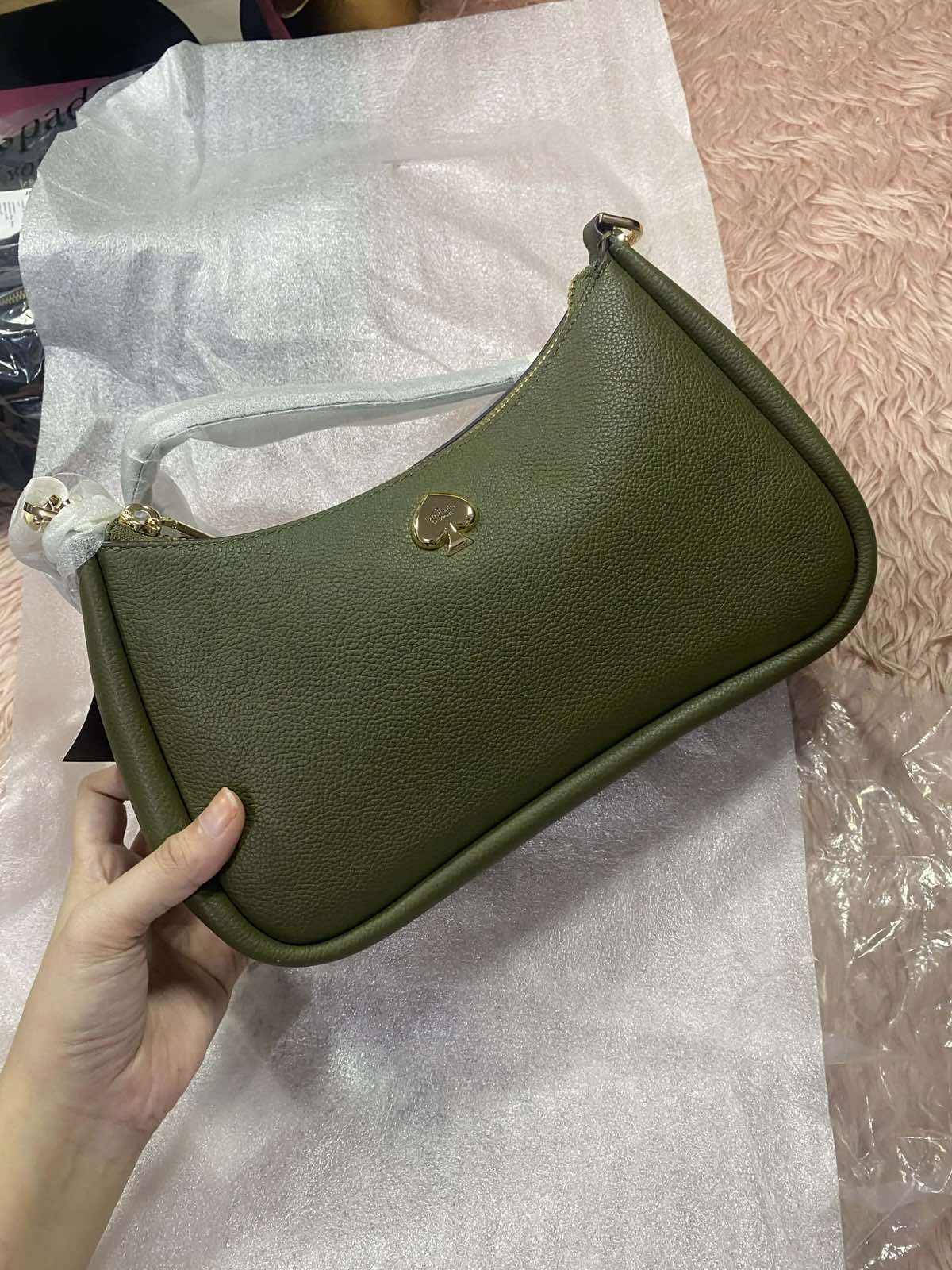 ORIG & IMPORTED Kate Spade KS Kayla Small Convertible Shoulder Green Bag