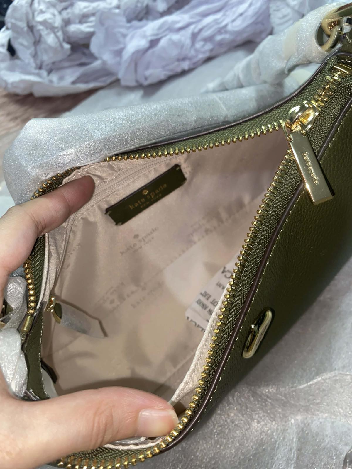 ORIG & IMPORTED Kate Spade KS Kayla Small Convertible Shoulder Green Bag