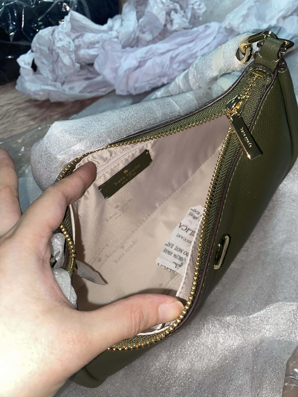 ORIG & IMPORTED Kate Spade KS Kayla Small Convertible Shoulder Green Bag