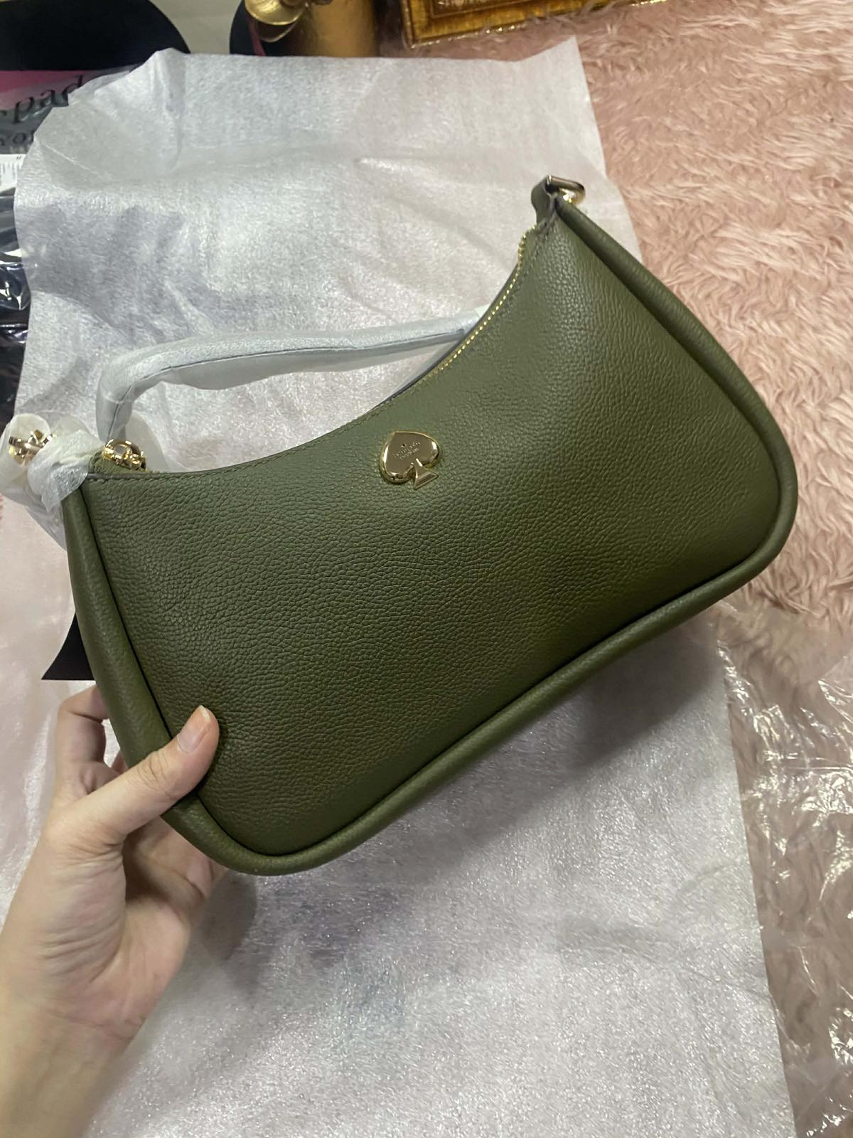 ORIG & IMPORTED Kate Spade KS Kayla Small Convertible Shoulder Green Bag