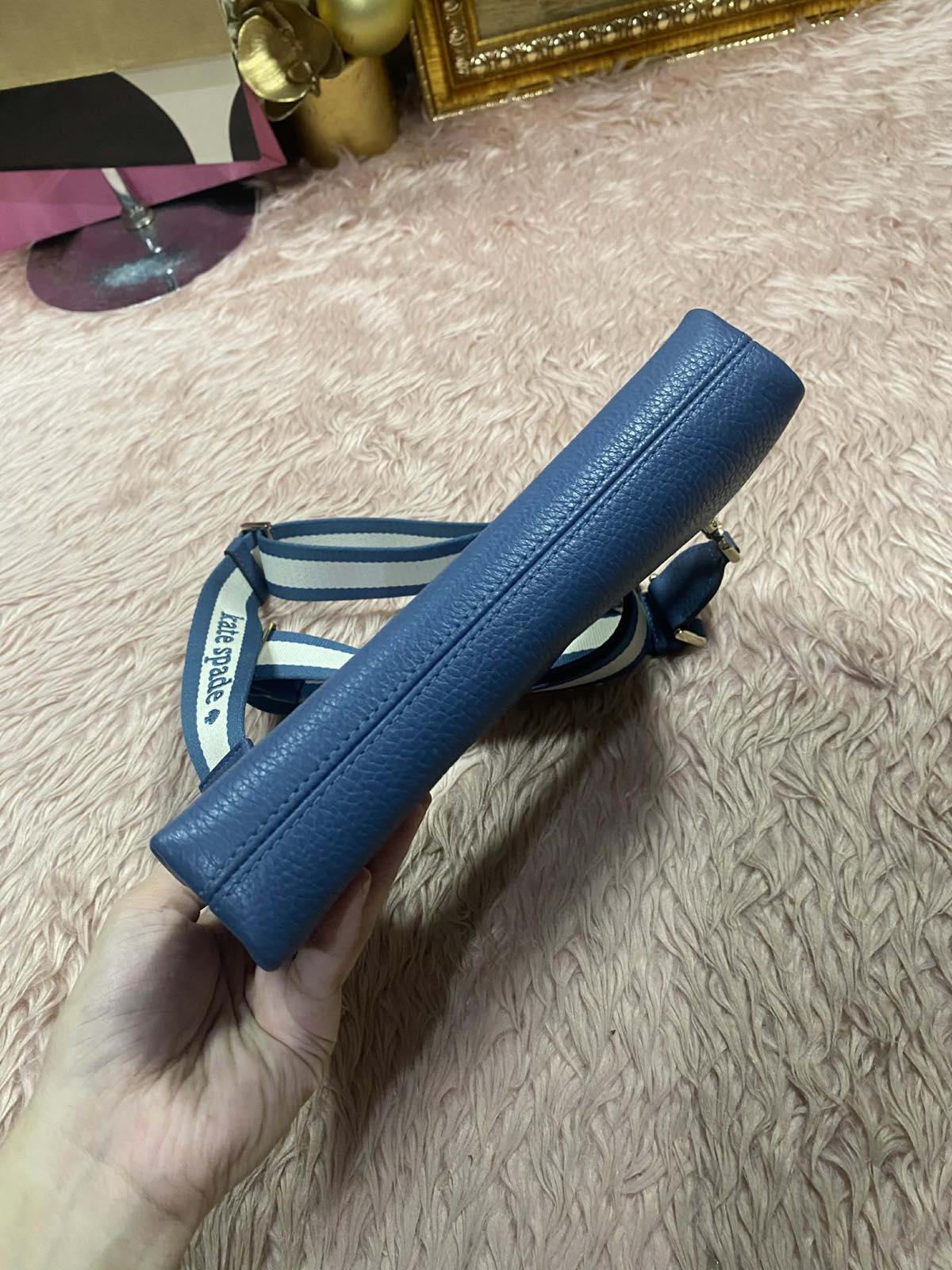 ORIG Preloved Kate Spade KS Emma Mini Crossbody Bag Blue