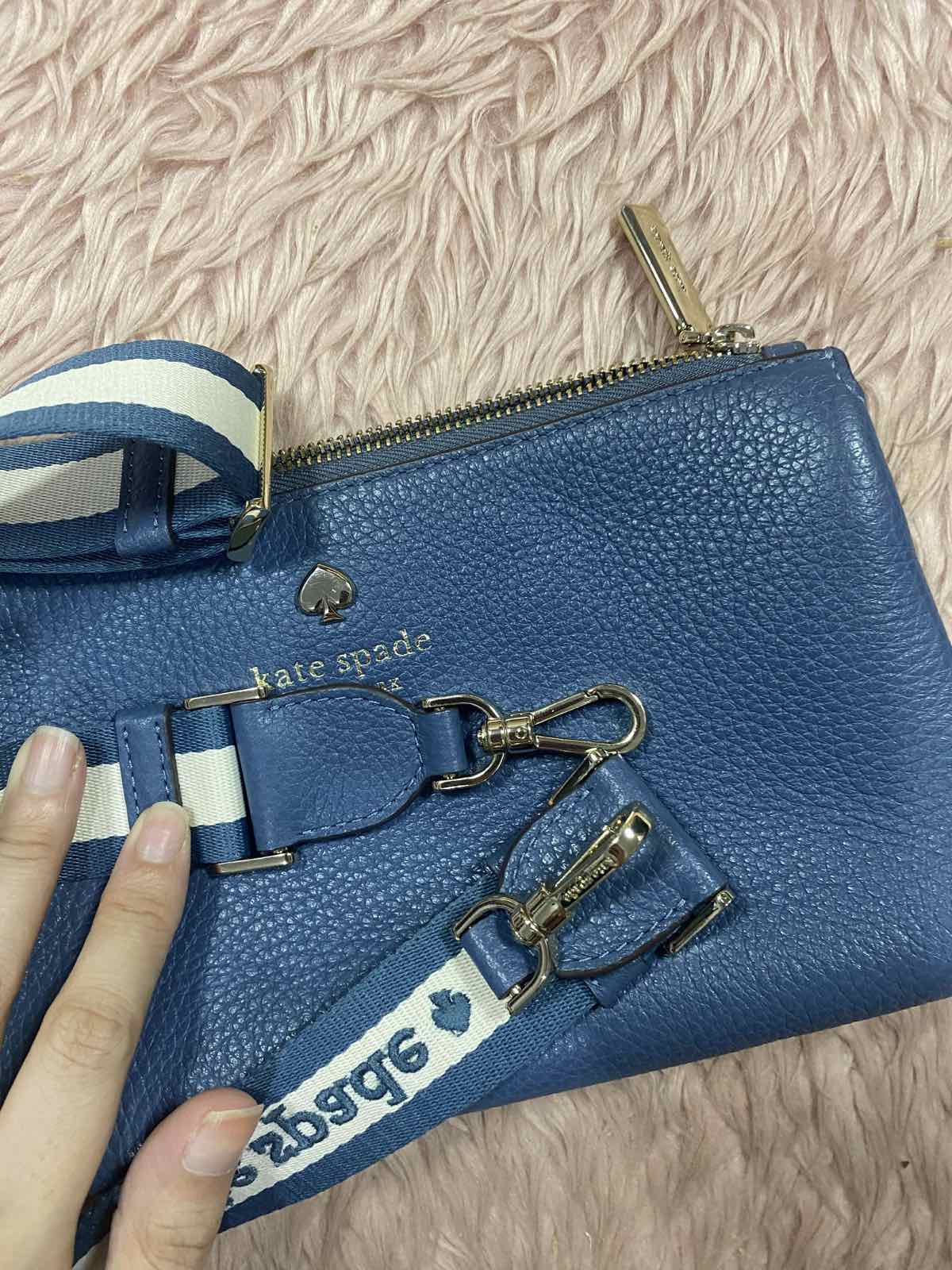 ORIG Preloved Kate Spade KS Emma Mini Crossbody Bag Blue