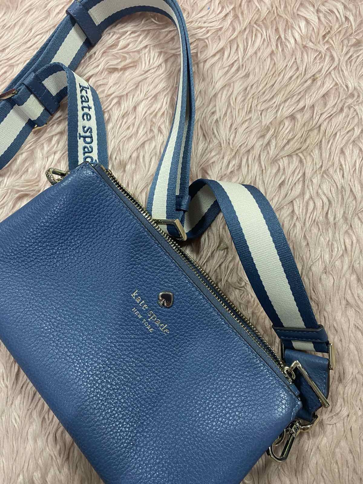 ORIG Preloved Kate Spade KS Emma Mini Crossbody Bag Blue