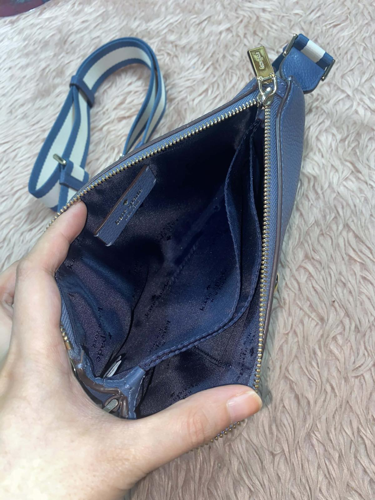 ORIG Preloved Kate Spade KS Emma Mini Crossbody Bag Blue