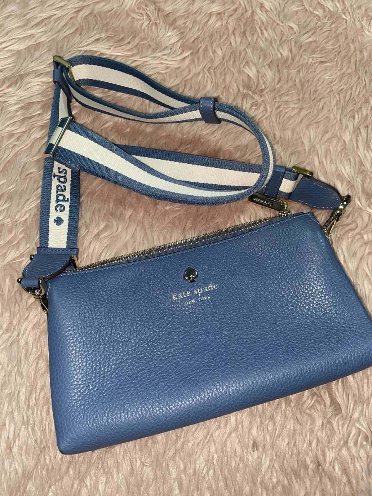 ORIG Preloved Kate Spade KS Emma Mini Crossbody Bag Blue