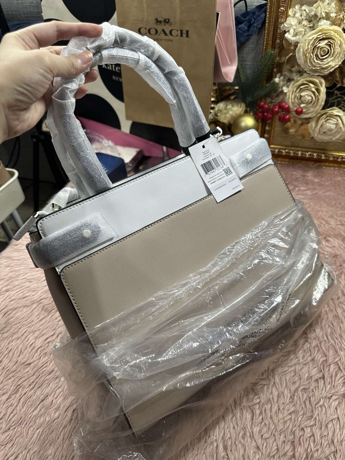 ORIG & IMPORTED Kate Spade KS Staci Large Satchel Beige Bag