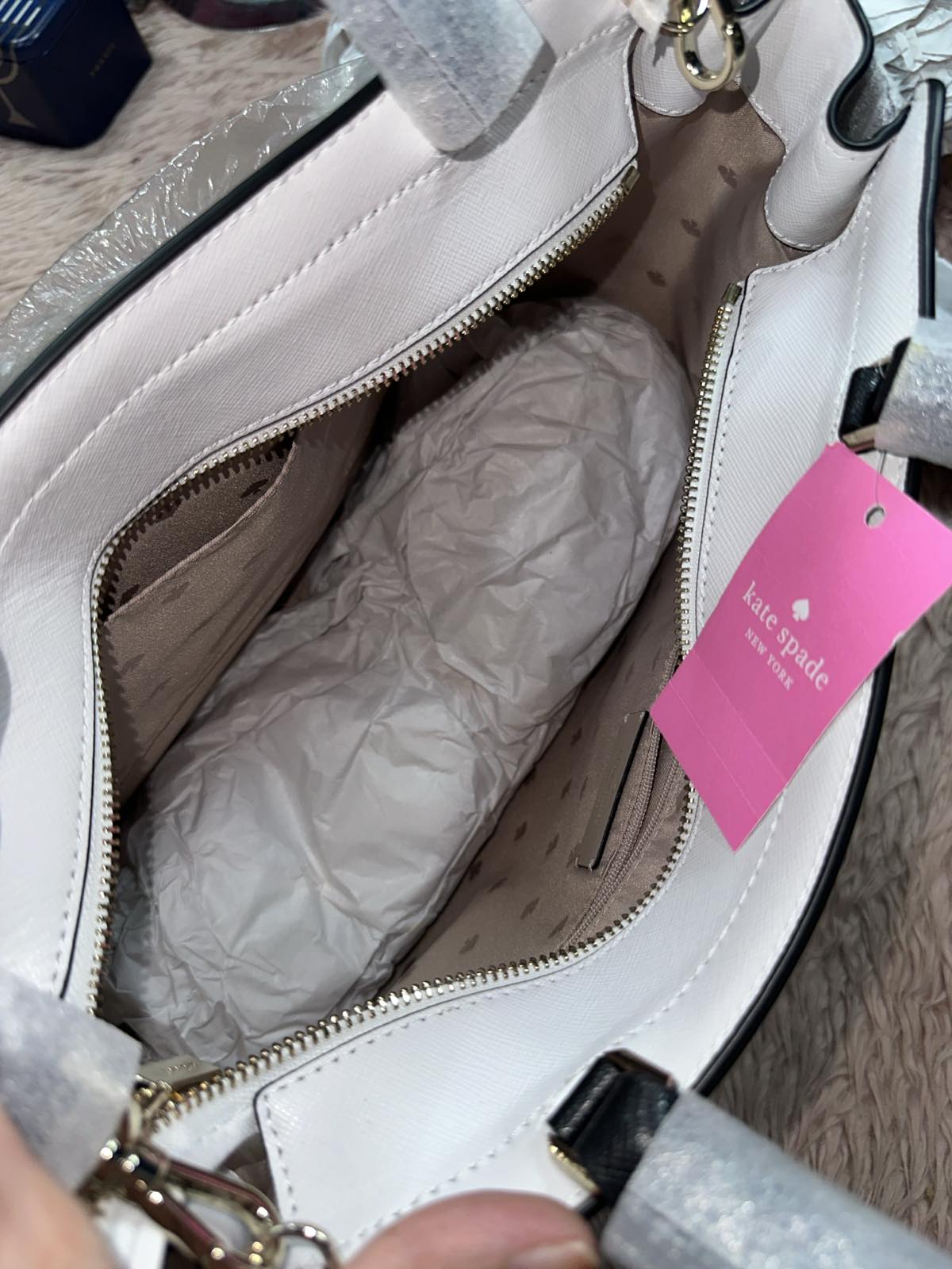 ORIG & IMPORTED Kate Spade KS Staci Large Satchel Beige Bag