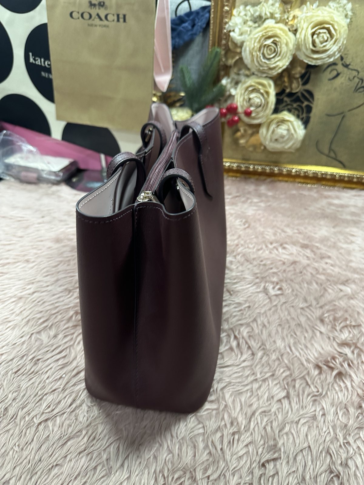 ORIG & IMPORTED Kate Spade KS Harper Satchel Red Bag Cherrywood