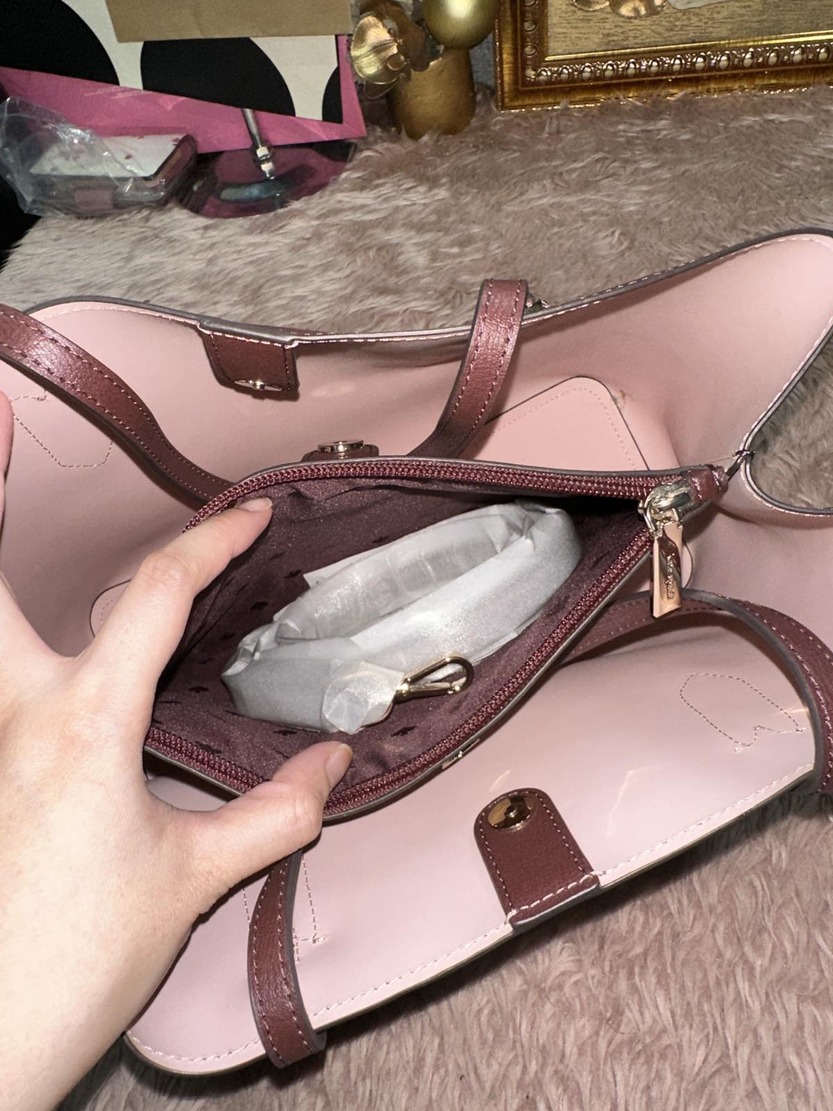 ORIG & IMPORTED Kate Spade KS Harper Satchel Red Bag Cherrywood