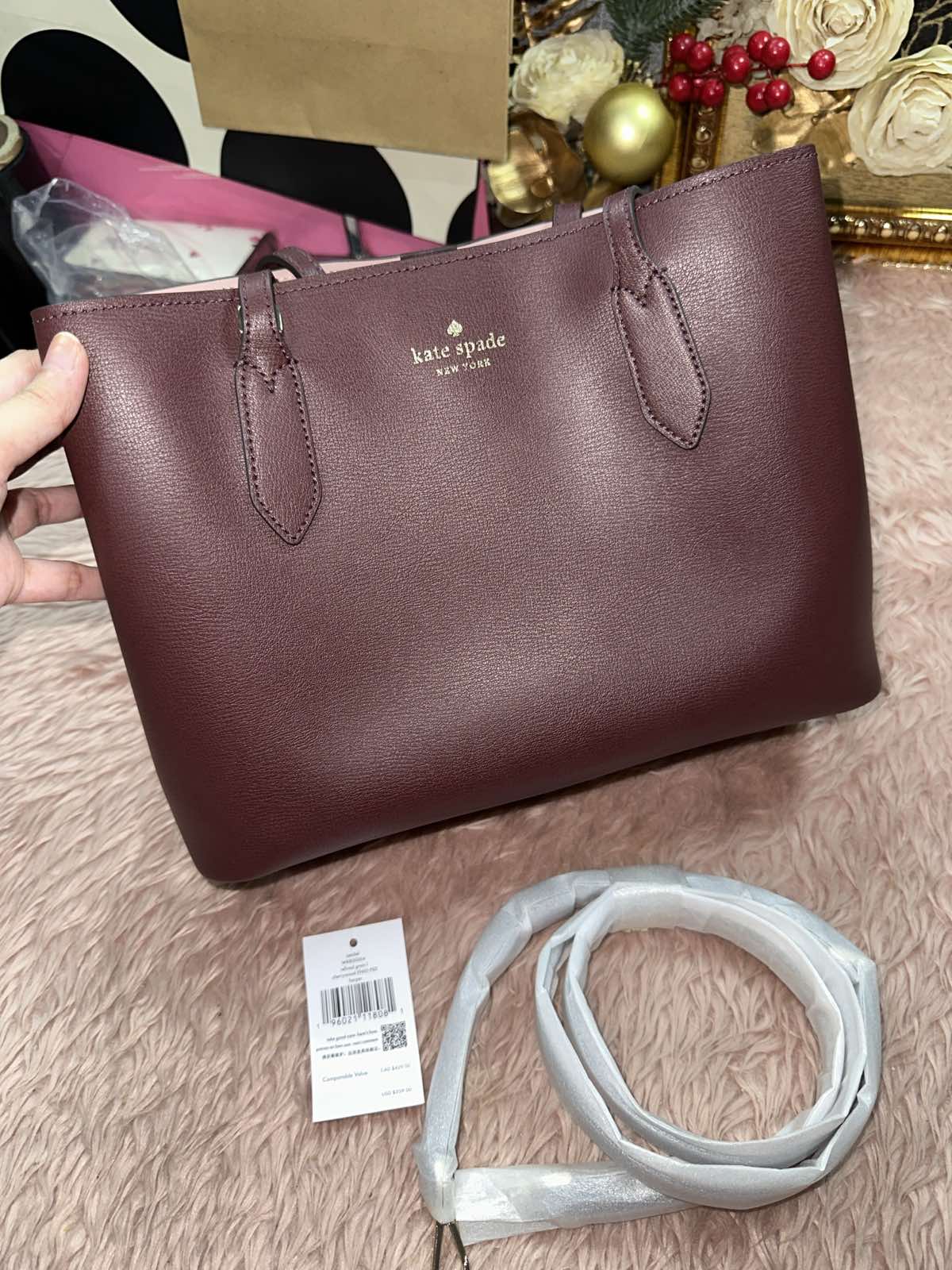 ORIG & IMPORTED Kate Spade KS Harper Satchel Red Bag Cherrywood