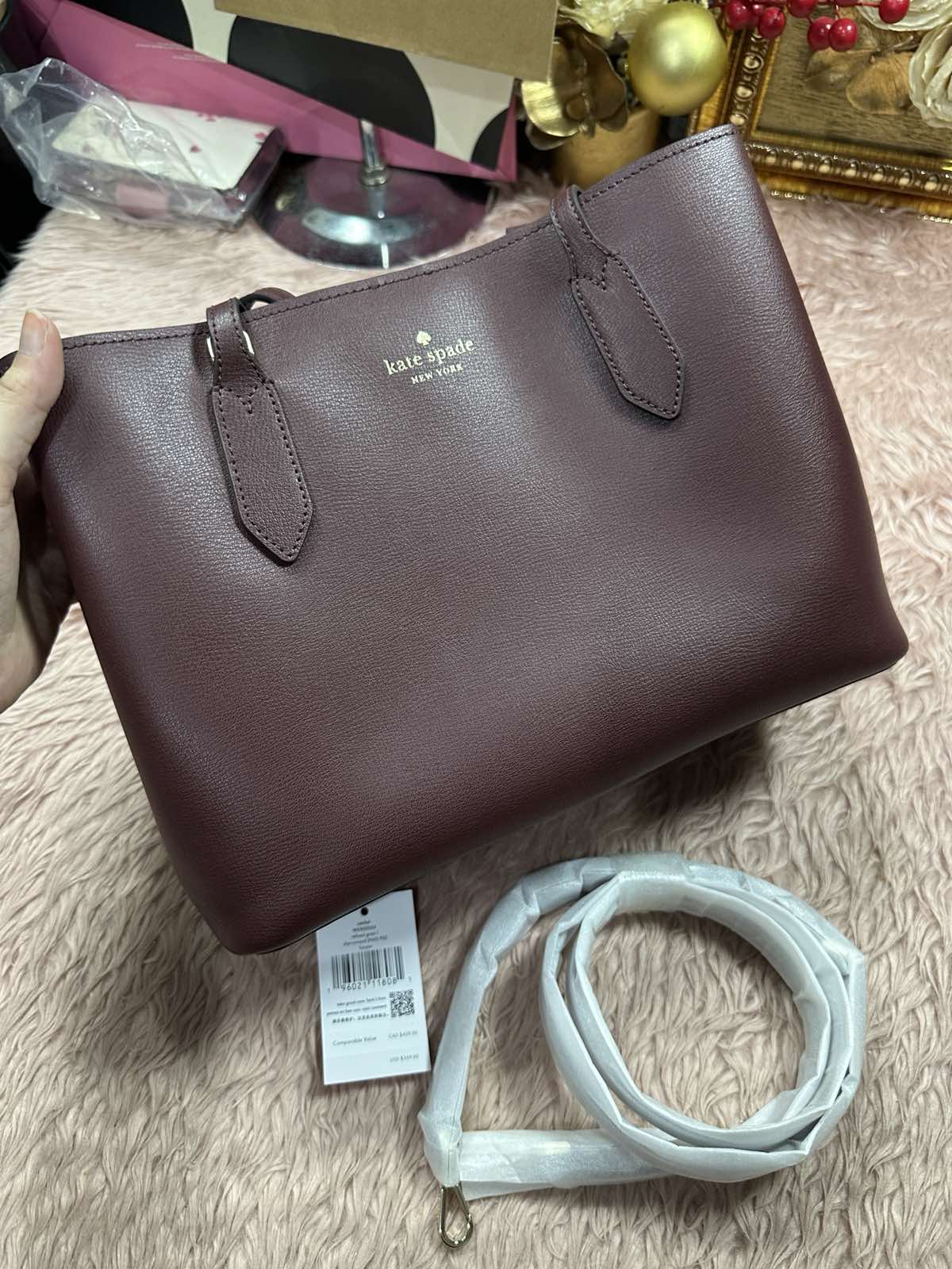 ORIG & IMPORTED Kate Spade KS Harper Satchel Red Bag Cherrywood