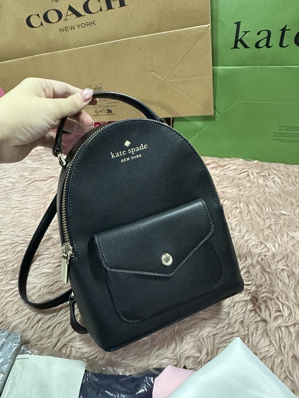 ORIG Preloved Kate Spade KS Schuyler Mini Black Backpack Bag
