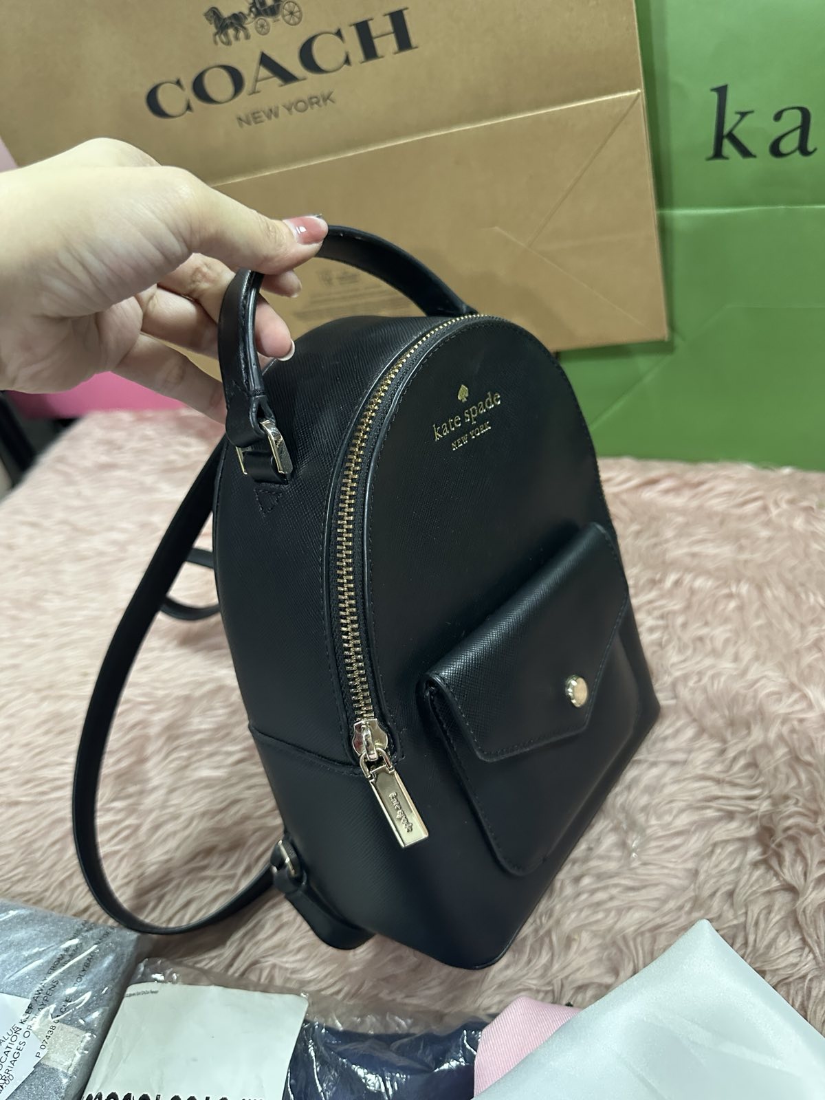 ORIG Preloved Kate Spade KS Schuyler Mini Black Backpack Bag