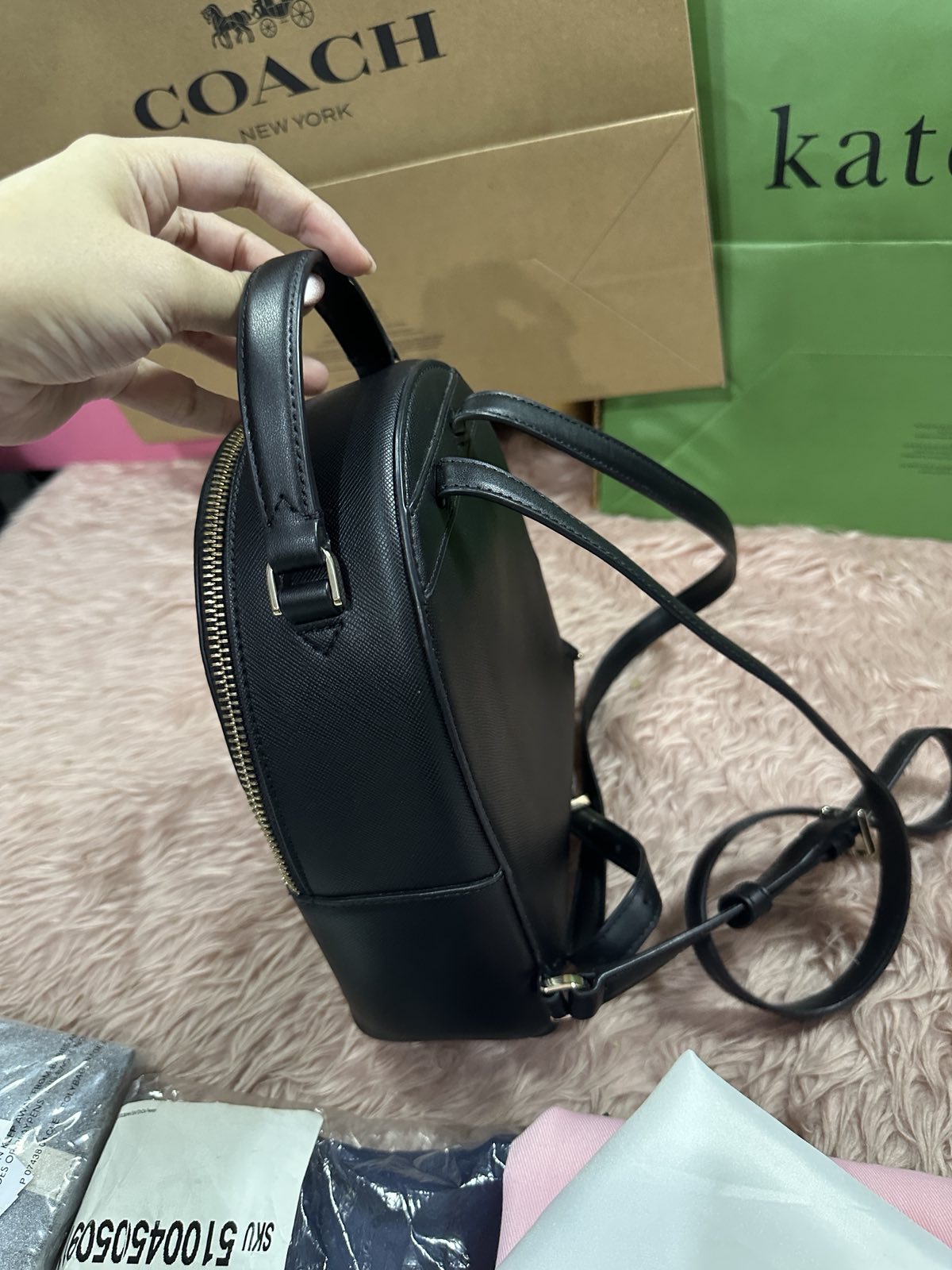 ORIG Preloved Kate Spade KS Schuyler Mini Black Backpack Bag