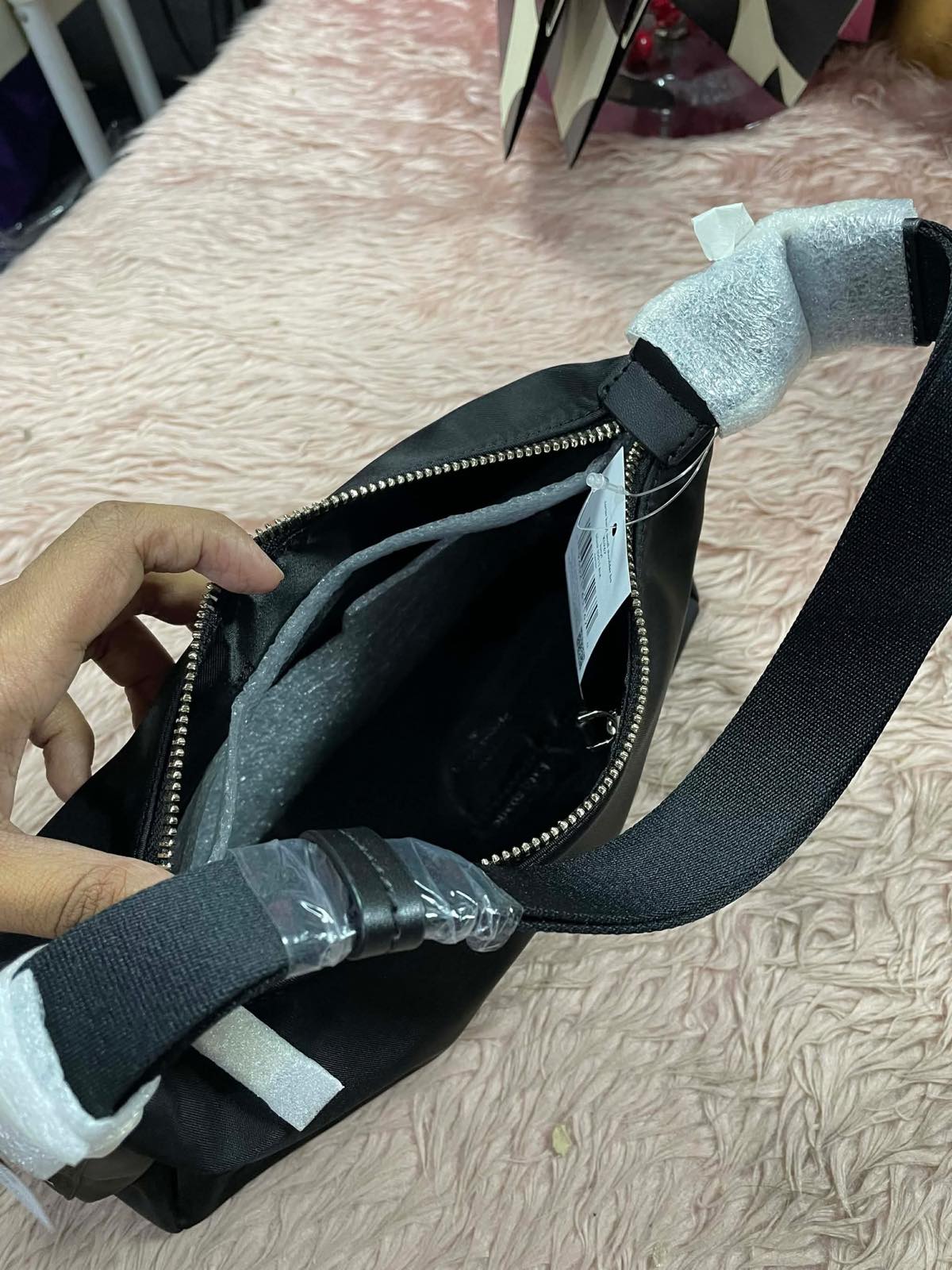 ORIG & IMPORTED Kate Spade KS Carter Small Nylon Shoulder Black Bag