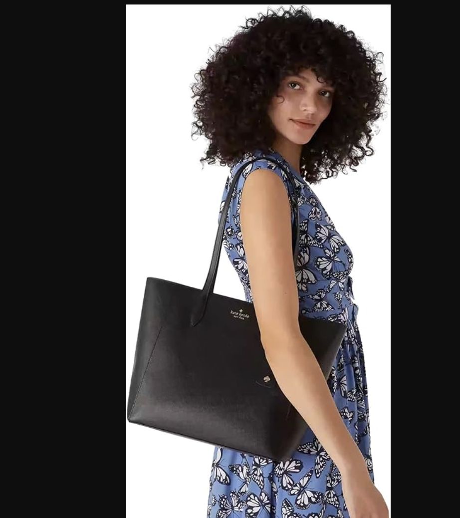 ORIG & IMPORTED Kate Spade KS Dana Saffiano Leather Large Black Tote Bag