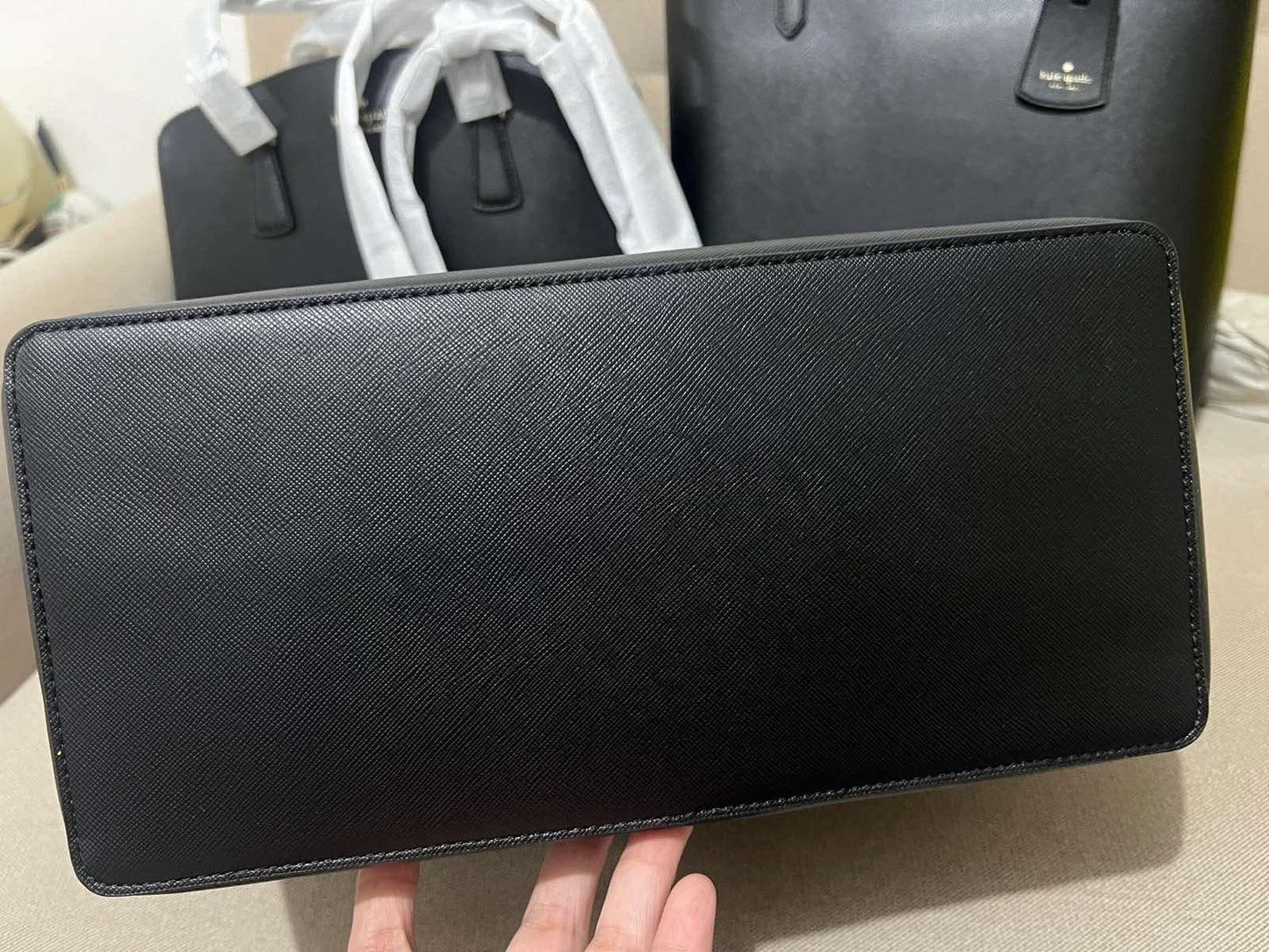 ORIG & IMPORTED Kate Spade KS Dana Saffiano Leather Large Black Tote Bag